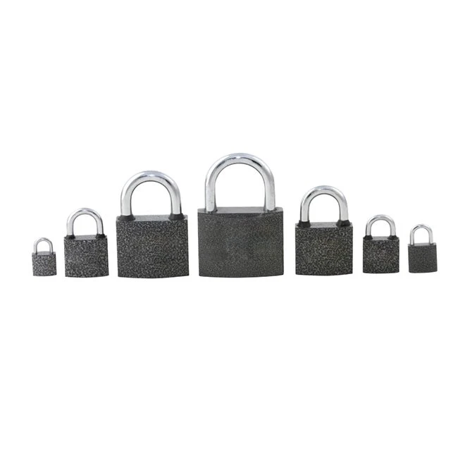 GS0046 Plastic Painted Iron Padlock, High Quality Grey Padlock, ISO9001 Passed Grey Padlock, Padlock