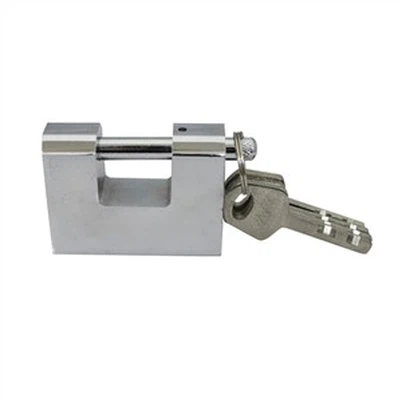 Chrome Plated Rectangular Iron Vane Padlock