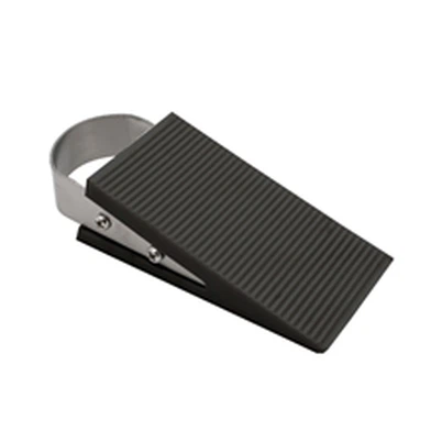 Door Bumper Wedge 125x32x50 Black + Nickel